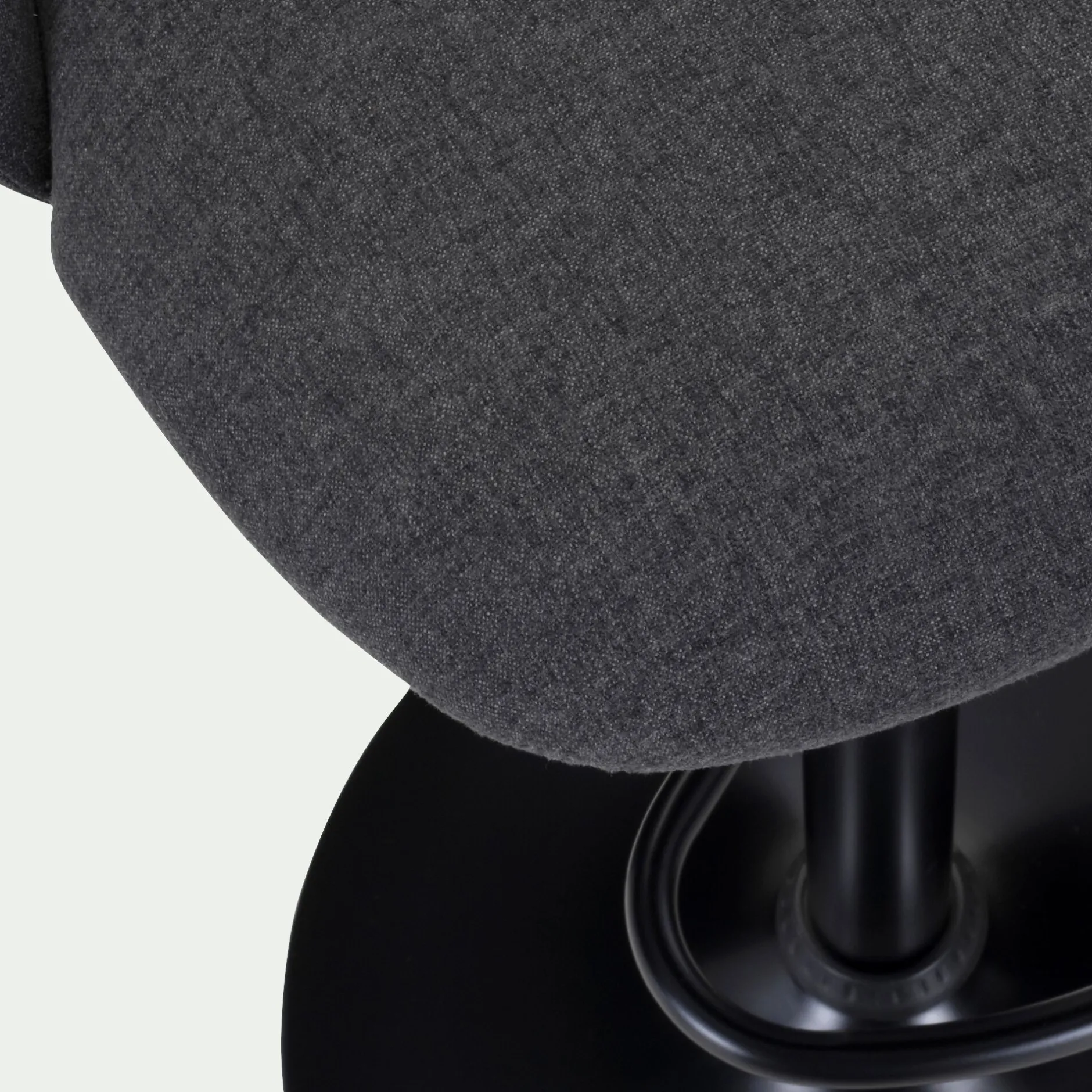 Tabouret Haut De Bar*alinea Chaise de bar en acier et tissu H63,5cm - Gris