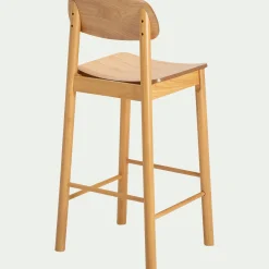 Tabouret Haut De Bar*alinea Chaise de bar en chêne et hévéa H105cm - Bois clair