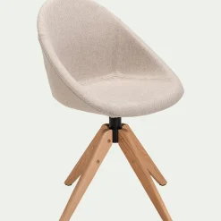 Chaise De Salle À Manger*alinea Chaise de bureau rotative en tissu - Beige