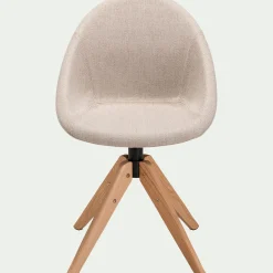 Chaise De Salle À Manger*alinea Chaise de bureau rotative en tissu - Beige