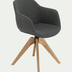 Chaise De Salle À Manger*alinea Chaise de bureau rotative en tissu - restanque Gris