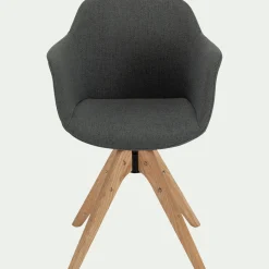 Chaise De Salle À Manger*alinea Chaise de bureau rotative en tissu - restanque Gris