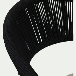 Chaise De Jardin*alinea Chaise de jardin avec accoudoirs en aluminium et cordage - Noir