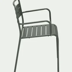 Chaise De Jardin*alinea Chaise de jardin avec accoudoirs en acier - cèdre Vert