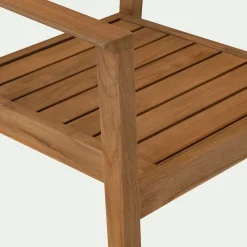 Chaise De Jardin*alinea Chaise de jardin avec accoudoirs en teck FSC et cordage - Bois clair