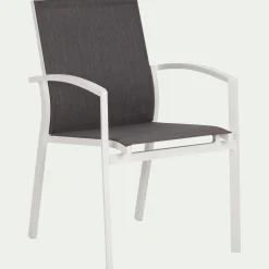 Chaise De Jardin*alinea Chaise de jardin avec accoudoirs en aluminium - gris