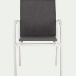 Chaise De Jardin*alinea Chaise de jardin avec accoudoirs en aluminium - gris