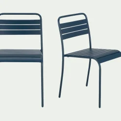 Chaise De Jardin*alinea Chaise de jardin empilable en acier - figuerolles Bleu