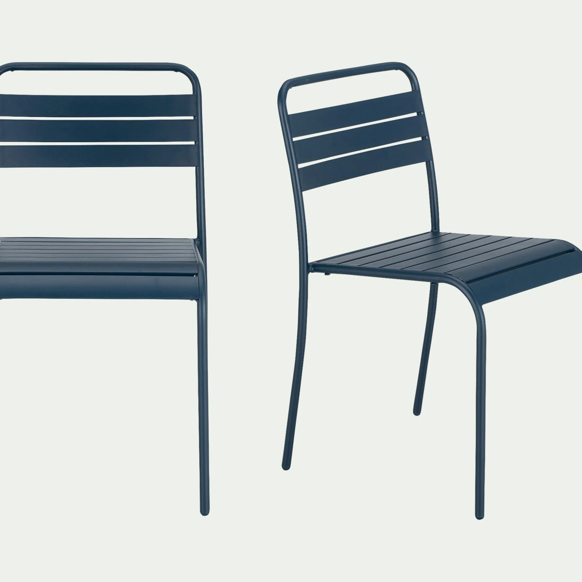 Chaise De Jardin*alinea Chaise de jardin empilable en acier - figuerolles Bleu