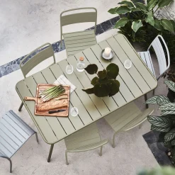 Chaise De Jardin*alinea Chaise de jardin empilable en acier - gris vesuve Gris vésuve
