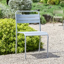 Chaise De Jardin*alinea Chaise de jardin empilable en acier - gris vesuve Gris vésuve