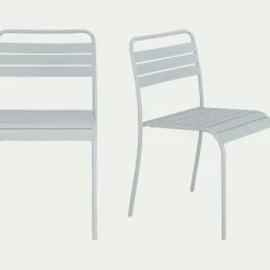 Chaise De Jardin*alinea Chaise de jardin empilable en acier - gris vesuve Gris vésuve