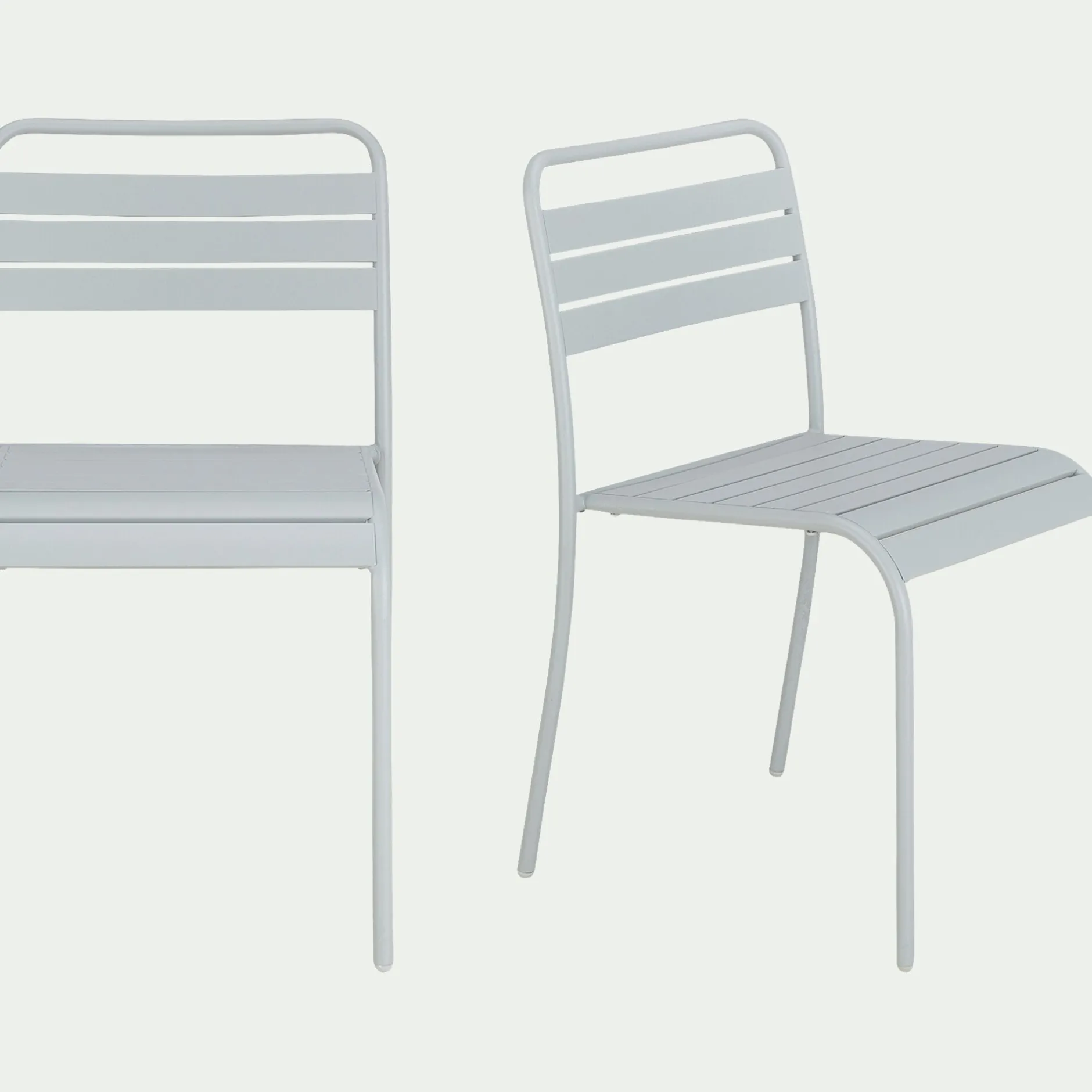 Chaise De Jardin*alinea Chaise de jardin empilable en acier - gris vesuve Gris vésuve