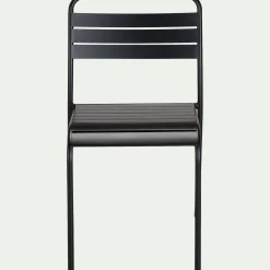 Chaise De Jardin*alinea Chaise de jardin empilable en acier - Noir