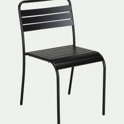 Chaise De Jardin*alinea Chaise de jardin empilable en acier - Noir