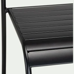 Chaise De Jardin*alinea Chaise de jardin empilable en acier - Noir