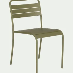 Chaise De Jardin*alinea Chaise de jardin empilable en acier - kaki Vert