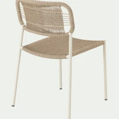 Chaise De Jardin*alinea Chaise de jardin en acier et cordage - beige