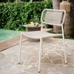 Chaise De Jardin*alinea Chaise de jardin en acier et cordage - beige