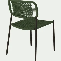 Chaise De Jardin*alinea Chaise de jardin en acier et cordage - vert