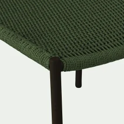 Chaise De Jardin*alinea Chaise de jardin en acier et cordage - vert