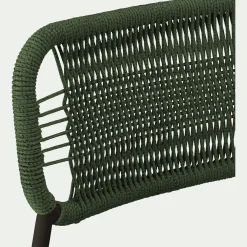 Chaise De Jardin*alinea Chaise de jardin en acier et cordage - vert