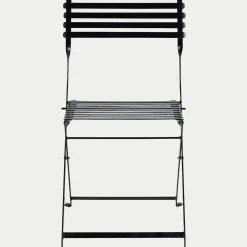 Chaise De Jardin*alinea Chaise de jardin pliante en acier - Noir