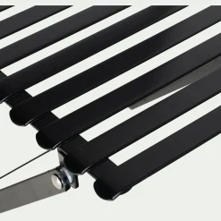 Chaise De Jardin*alinea Chaise de jardin pliante en acier - Noir