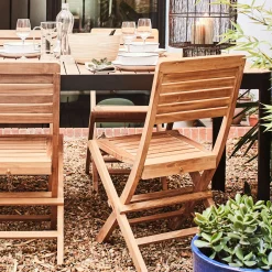 Chaise De Jardin*alinea Chaise de jardin pliante en teck - Bois clair