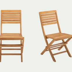 Chaise De Jardin*alinea Chaise de jardin pliante en teck - Bois clair