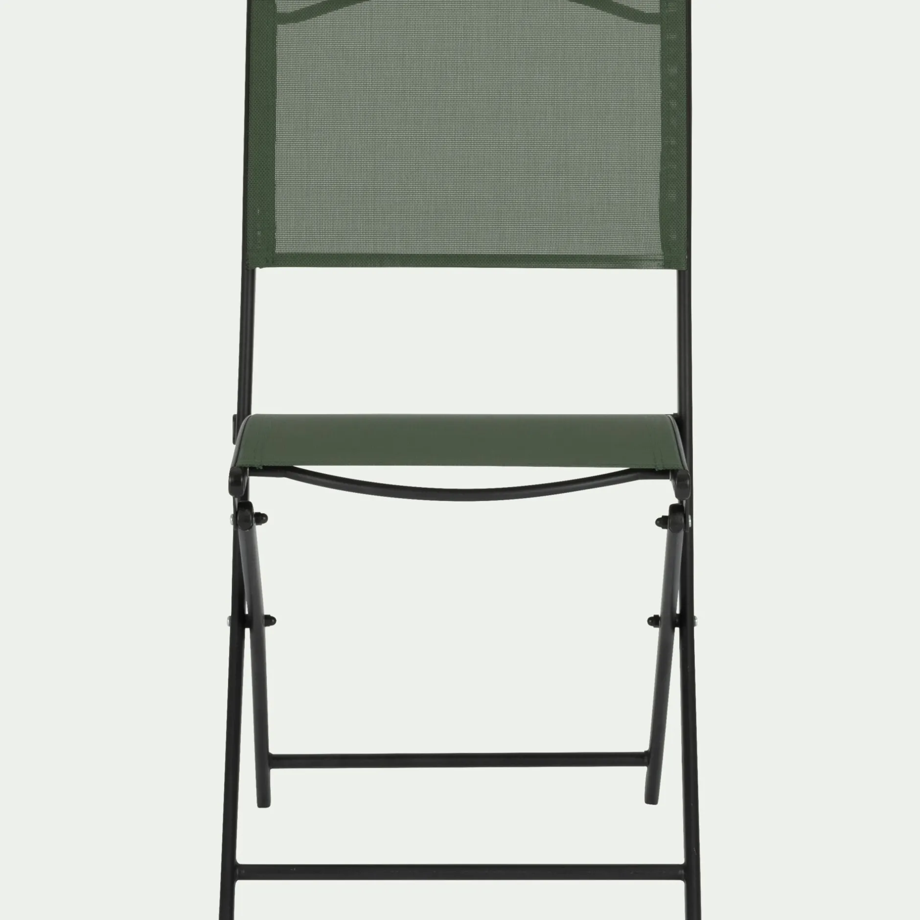 Chaise De Jardin*alinea Chaise de jardin pliante acier et toile plastifiée - cèdre Vert