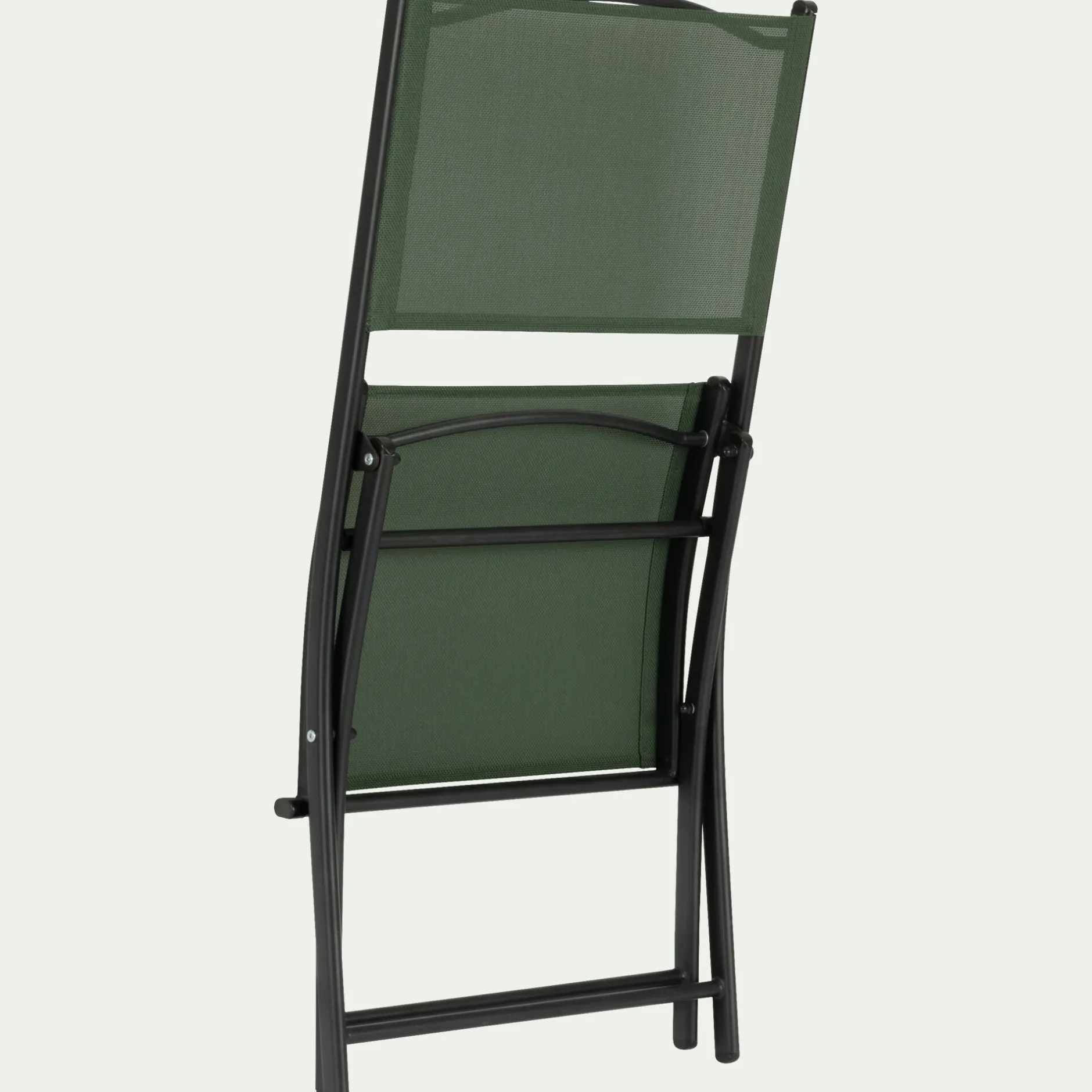 Chaise De Jardin*alinea Chaise de jardin pliante acier et toile plastifiée - cèdre Vert