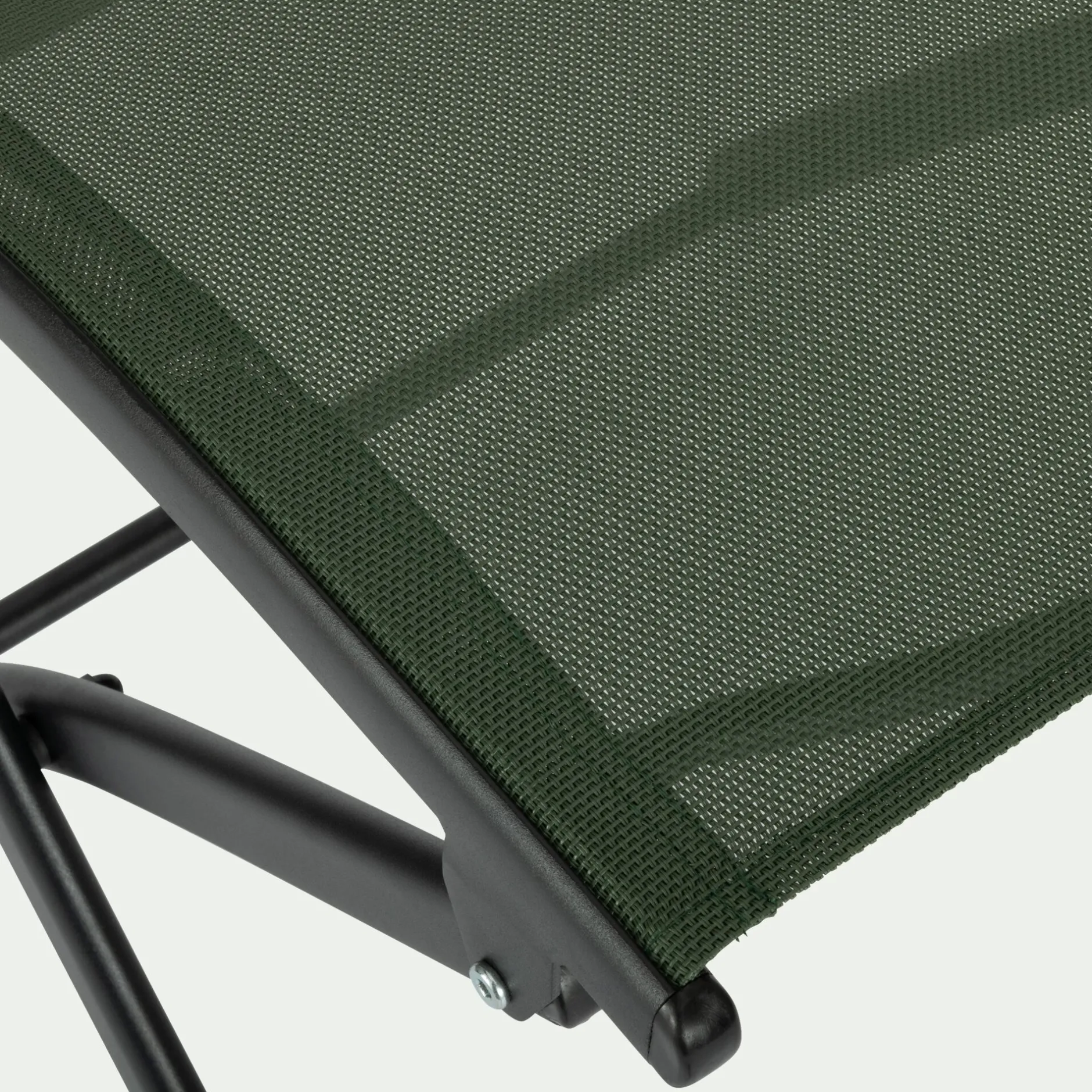 Chaise De Jardin*alinea Chaise de jardin pliante acier et toile plastifiée - cèdre Vert