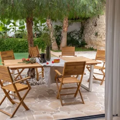 Chaise De Jardin*alinea Chaise de jardin pliante avec accoudoirs en acacia - bois clair