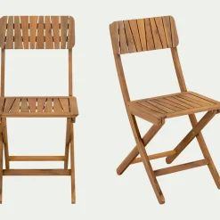 Chaise De Jardin*alinea Chaise de jardin pliante en acacia huilé - Bois foncé