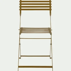 Chaise De Jardin*alinea Chaise de jardin pliante en acier - Jaune alep
