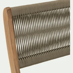 Chaise De Jardin*alinea Chaise de jardin pliante en acacia et corde - Bois clair