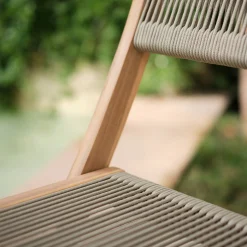 Chaise De Jardin*alinea Chaise de jardin pliante en acacia et corde - Bois clair