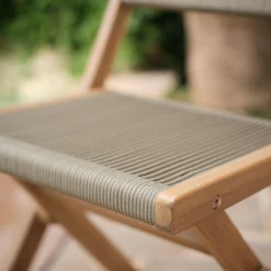 Chaise De Jardin*alinea Chaise de jardin pliante en acacia et corde - Bois clair