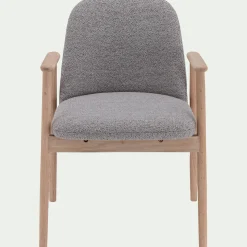 Chaise De Salle À Manger*alinea Chaise de repas avec accoudoirs en tissu - Gris
