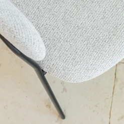 Chaise De Salle À Manger*alinea Chaise de repas avec accoudoirs en tissu - Beige