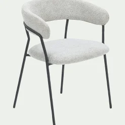 Chaise De Salle À Manger*alinea Chaise de repas avec accoudoirs en tissu - Beige