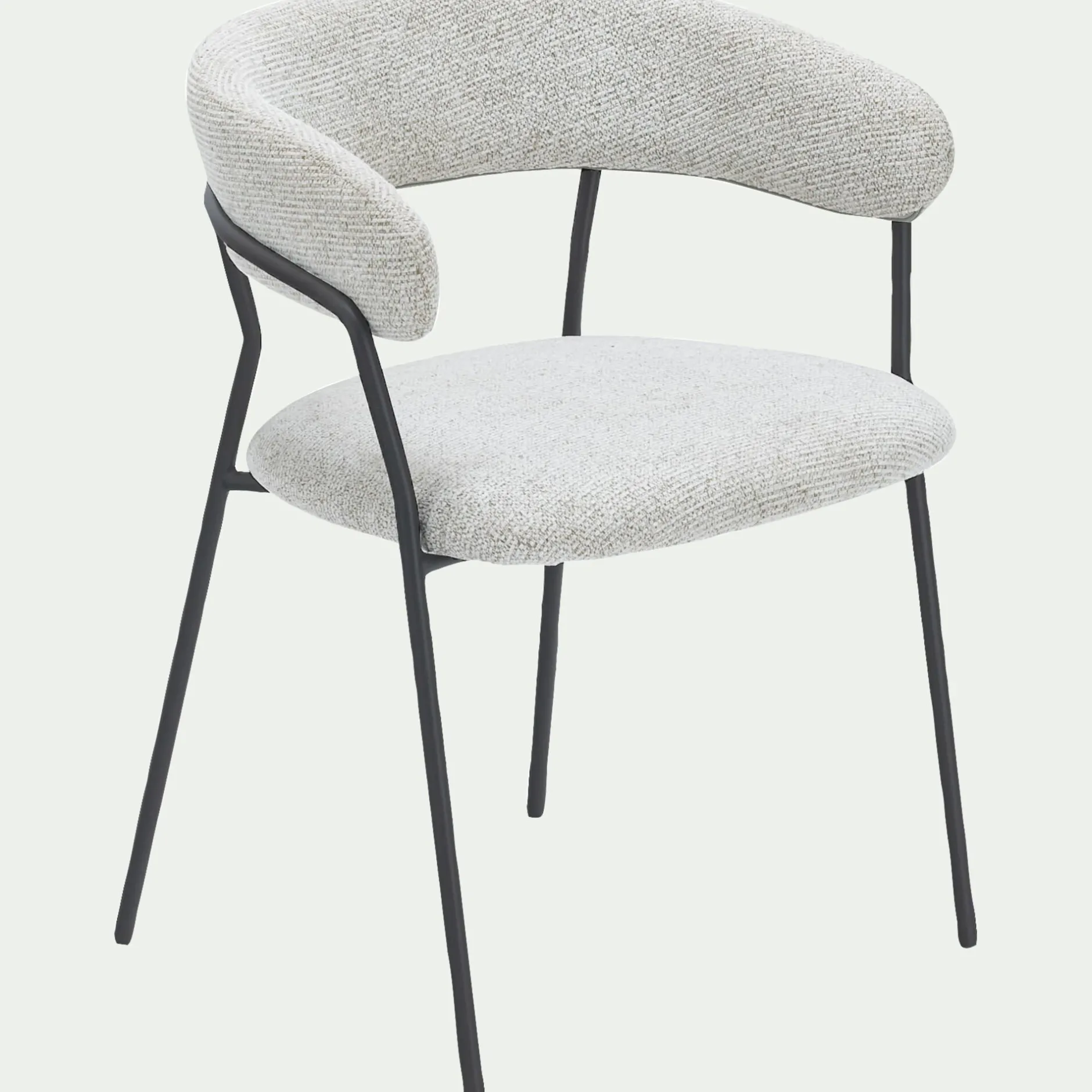 Chaise De Salle À Manger*alinea Chaise de repas avec accoudoirs en tissu - Beige