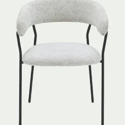 Chaise De Salle À Manger*alinea Chaise de repas avec accoudoirs en tissu - Beige