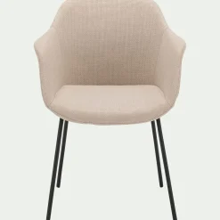 Chaise De Salle À Manger*alinea Chaise de repas avec accoudoirs en tissu - alpilles Beige