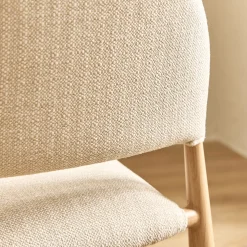 Chaise De Salle À Manger*alinea Chaise de repas contemporaine en tissu - Beige