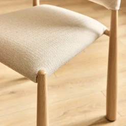 Chaise De Salle À Manger*alinea Chaise de repas contemporaine en tissu - Beige