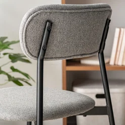 Chaise De Salle À Manger*alinea Chaise de repas en tissu - Gris