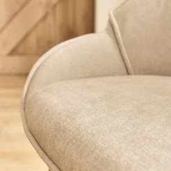 Chaise De Salle À Manger*alinea Chaise de repas en tissu - écru Blanc