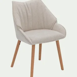 Chaise De Salle À Manger*alinea Chaise de repas en tissu - écru Blanc